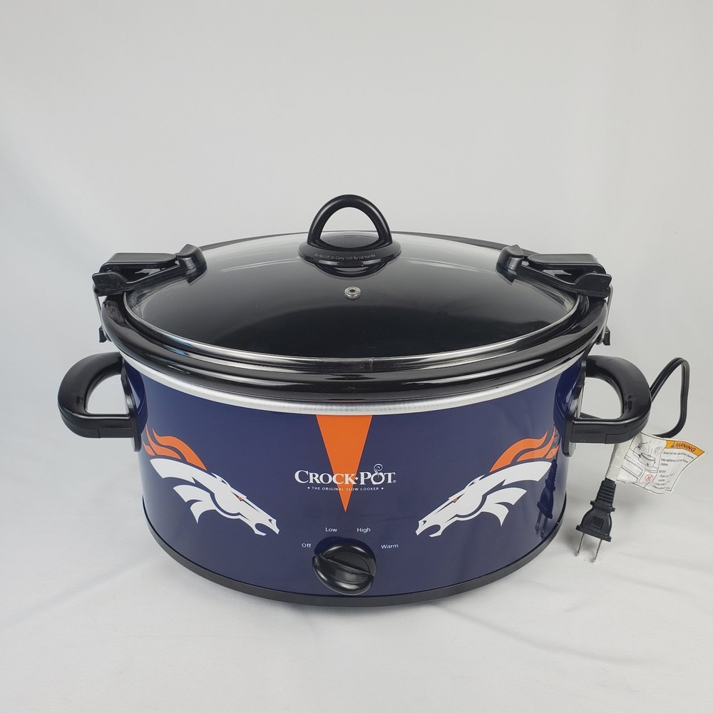 Denver Broncos NFL Crock Pot Slow Cooker #SCCPNFL600 - TESTED and WORKING